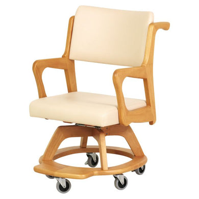 Care+ 實木有輪護理轉椅 - 無需移凳輕鬆自在, 實木老人扶手高背椅| 樂齡傢具 | HOHOLIFE好好生活
