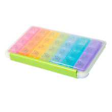 Load image into Gallery viewer, 7 Days 28 Compartments Rainbow Pill Organizer

