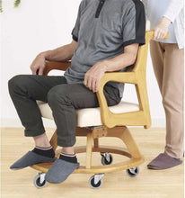 Load image into Gallery viewer, Care+ Turnable Wooden Indoor Wheelchair w/ Lock
