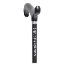 將圖片載入圖庫檢視器 Classic Canes 可調高度拐杖 - 櫻花印花 | Classic Canes Cherry blossom print derby, adjustable, black | HOHOLIFE好好活
