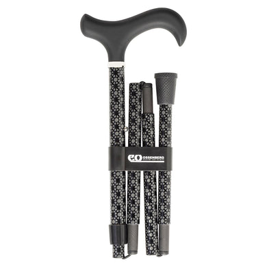 Ossenberg碳纖維可摺式拐杖連袋套裝-灰黑花 | 德國 | HOHOLIFE好好生活