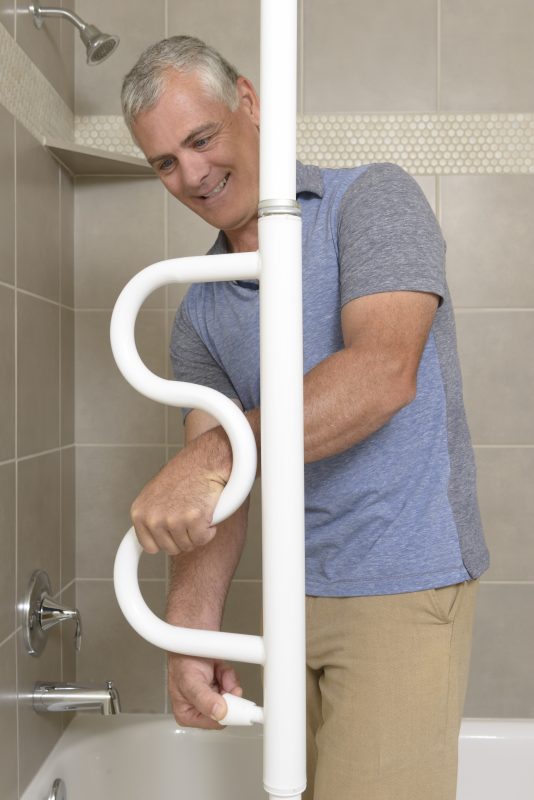 Stander safety wave-type handrail support column, bathroom safety