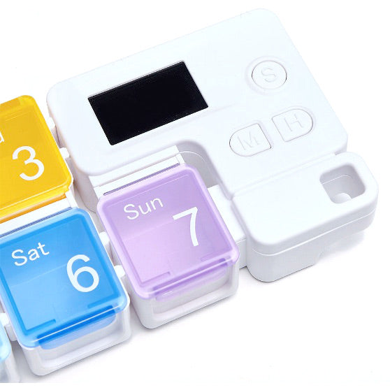 7格彩虹響鬧提示藥盒 - 智能提醒樂齡科技 | 7 Compartments Rainbow Smart Pill Box | HOHOLIFE好好生活